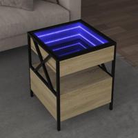 Salontafel met Infinity LED 40x40x51 cm sonoma eikenkleurig - thumbnail