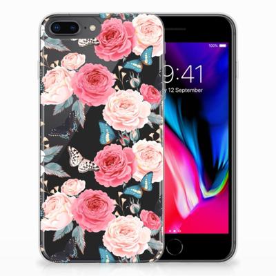 Apple iPhone 7 Plus | 8 Plus | TPU Case | Butterfly Roses