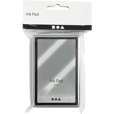Creativ Company Stempelinkt, h: 2 cm, afm 9x6 cm, zilver, 1 stuk