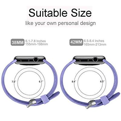 Bandje met gaatjes - Lavendel - Geschikt voor Apple Watch 44mm / 45mm / 46mm / 49mm - thumbnail