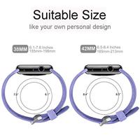 Bandje met gaatjes - Lavendel - Geschikt voor Apple Watch 38mm / 40mm / 41mm / 42mm - thumbnail