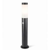 Dally LED Sokkellamp Zwart M - Bewegingssensor -Schemerschakelaar - E27 fitting - IP44 Waterdicht - 80 cm - padverlichting - Staande buitenlamp - thumbnail