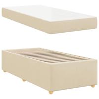 Bedframe met matras Crème 90 x 190 cm Stof - thumbnail