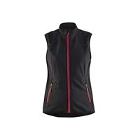 Blåkläder Dames softshell bodywarmer 38512516 | Zwart/Rood | Maat XL - 7330509647776 - thumbnail