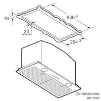 Conventionele Afzuigkap Balay 3BF859XP 86 cm 790 m3/h 66 dB 277W Zilverkleurig Staal - thumbnail
