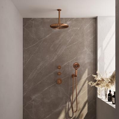 Copper Edition Thermostatische Regendouche Set 12 | Koper Geborsteld PVD