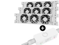 Heatfan 3 - radiatorventilator trio - wit + touch sensor - thumbnail