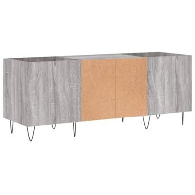 Platenkast 121x38x48 cm bewerkt hout grijs sonoma eikenkleurig - thumbnail