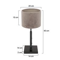 Steinhauer Velours schemerlampStanger - 8163ZW - thumbnail