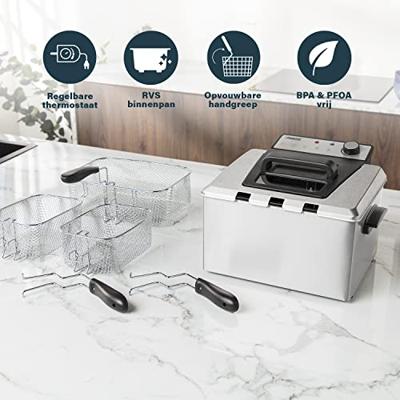 Frituurpan Princess 01.185000.01.001FREIDORA Grijs Zilverkleurig 5 L