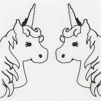 Creativ Company Krimpfolie met motieven eenhoorn - thumbnail