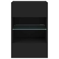 Tv-wandmeubel met LED-verlichting 40x30x60,5 cm zwart - thumbnail