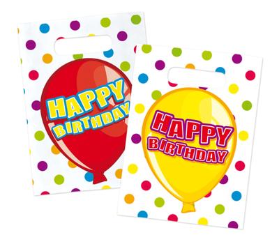 Folat BV Uitdeelzakjes happy birthday, 6st.