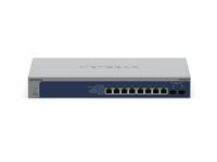 NETGEAR (XS508TM) Smart Web Managed Switch 10 Gigabit Multi-Gigabit Ethernet 10 poorten - 8 multi-gigabit poorten, 2 x 10 Gigabit SFP+ poorten, Insight cloud administratie, muur of rek, levenslange - thumbnail