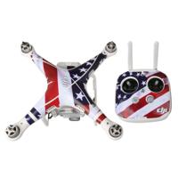 Amerikaanse vlag patroon 4D imitatie koolstofvezel PVC Water weerstand Sticker Kit voor DJI Phantom 3 Quadcopter & afstandsbediening & batterij - thumbnail