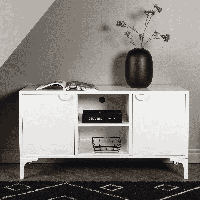 Nohr TV-meubel 'Danyella' 120cm, kleur Wit - thumbnail