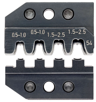 Knipex 97 49 54 97 49 54 Krimpinzetstuk Modulaire stekkers 0.5 tot 2.5 mm² Geschikt voor merk Knipex 97 43 200, 97 43 E, 97 43 E AUS, 97 43 E UK, 97 43 E US