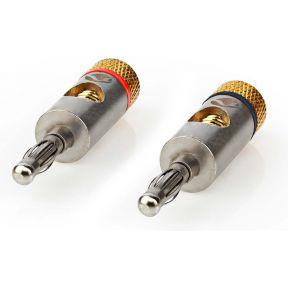 Nedis Banaanstekker | Recht | Male | Verguld | Schroef | Diameter kabelinvoer: 3.0 mm | Metaal | Goud | 2 Stuks | Envelop - CATB26900GD Nedis Banaanstekker | Recht | Male | Verguld | Schroef | Diameter kabelinvoer: 3.0 mm | Metaal | Goud | 2 Stuks | Envelop - CATB26900GD