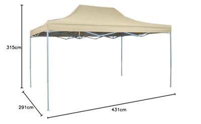 Vouwtent pop-up 3x4,5 m crmewit