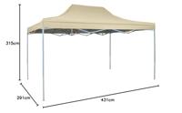 Vouwtent pop-up 3x4,5 m crmewit - thumbnail