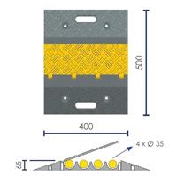 VISO Kabelbrug CP402 Zwart, Geel Aantal kanalen: 4 500 mm Inhoud: 1 stuk(s) - thumbnail