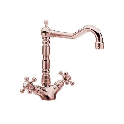 Wastafelmengkraan Sapho Antea 2-knop Uitloop Recht 24 cm Rose Goud Sapho Wastafelmengkraan Sapho Antea 2-knop Uitloop Recht 24 cm Rose Goud Sapho