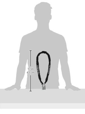Dresco Kettingslot 90 cm x 5 mm staal/polyester zwart