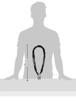 Dresco Kettingslot 90 cm x 5 mm staal/polyester zwart - thumbnail