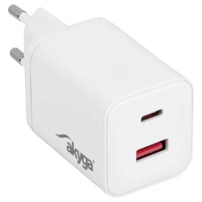 Akyga USB-oplader 45 W USB-C, USB-A Wit