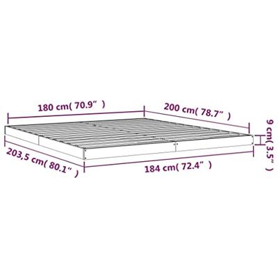Bedframe massief grenenhout wit 180x200 cm Bedframe massief grenenhout wit 180x200 cm