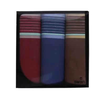 3 stuks Heren zakdoeken - Donker - Stoffen katoenen zakdoeken