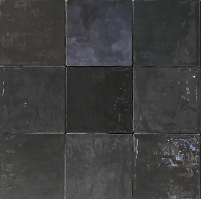 Wandtegel Terre D&apos;Azur Maroc 11,5x11,5cm graphite mx glans