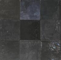 Wandtegel Terre D&apos;Azur Maroc 11,5x11,5cm graphite mx glans - thumbnail