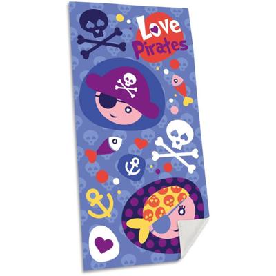 Pirate Love strandlaken 70 x 140 cm - polyester Pirate Love strandlaken 70 x 140 cm - polyester