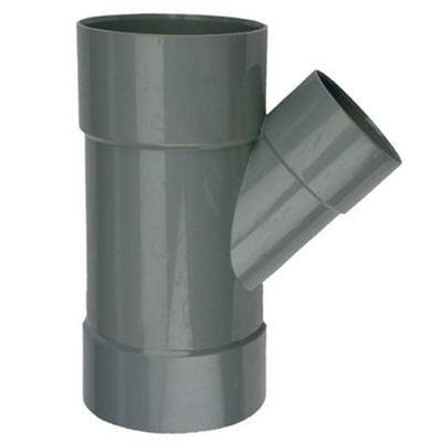 Wavin PVC Verloop T-Stuk 45° - 110x40mm - 3 Mofaansluitingen voor Efficiënt Waterbeheer