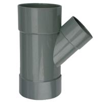 Wavin PVC Verloop T-Stuk 45° - 110x40mm - 3 Mofaansluitingen voor Efficiënt Waterbeheer - thumbnail
