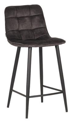 LABEL51 Barkruk Jelt - Antraciet - Velours - Zithoogte 66