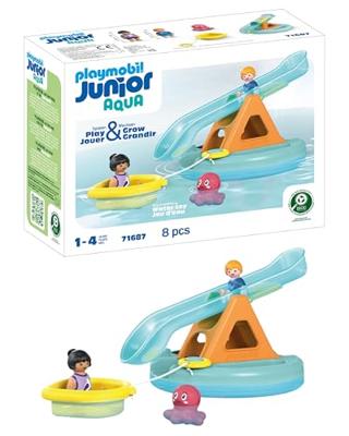 PLAYMOBIL Junior 71687 Eiland met waterglijbaan Inclusief twee personages, een baby-octopus en accessoires - Leeftijd 1 jaar