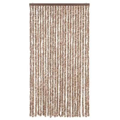 Vliegengordijn 100x220 cm chenille beige en donkerbruin Vliegengordijn 100x220 cm chenille beige en donkerbruin
