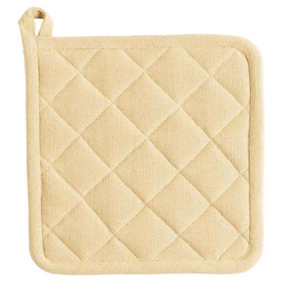 Linen&More pannenlap indi pampas 20x20 cm geel