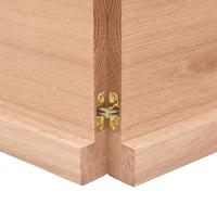 Wastafelblad 160x60x(2-4) cm behandeld massief hout lichtbruin - thumbnail