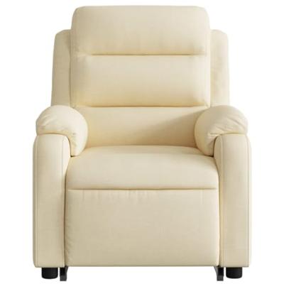 Sta-op-stoel verstelbaar stof crèmekleurig