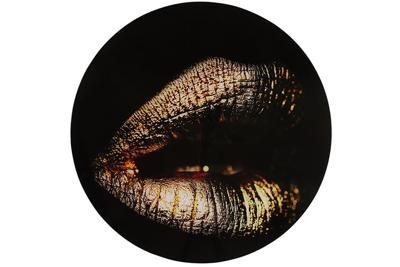 Schilderij rond Amaris L zwart/goud