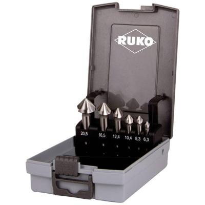 RUKO 102152ERO Kegelverzinkboorset 6-delig 6.3 mm, 8.3 mm, 10.4 mm, 12.4 mm, 16.5 mm, 20.5 mm HSSE-Co 5 Cilinderschacht 1 set(s) RUKO 102152ERO Kegelverzinkboorset 6-delig 6.3 mm, 8.3 mm, 10.4 mm, 12.4 mm, 16.5 mm, 20.5 mm HSSE-Co 5 Cilinderschacht 1 set(s)