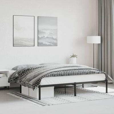 Bedframe metaal zwart 180x200 cm