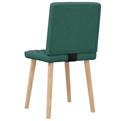 Eetkamerstoelen 2 st stof donkergroen Eetkamerstoelen 2 st stof donkergroen