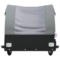 Fietstrailer 45 kg ijzer zwart en grijs - thumbnail