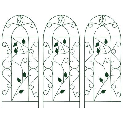 VidaXL Plantenklimrekken 3 st 40x100 cm ijzer zwart