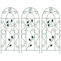 Plantenklimrekken 3 st 40x100 cm ijzer zwart - thumbnail