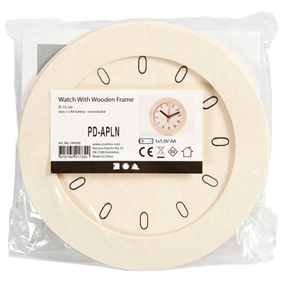 Creativ Company Klok met houten frame Creativ Company Klok met houten frame